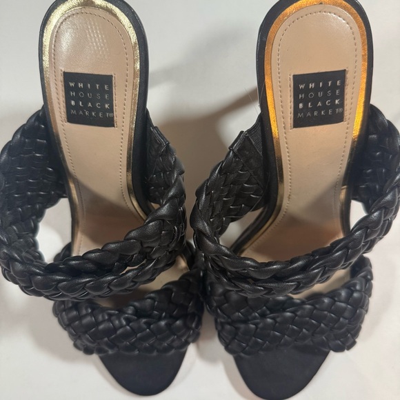 White House Black Market Black Braided Sandals - Picture 2 of 10